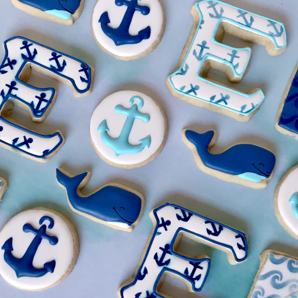 Nautical Baby Shower Cookies